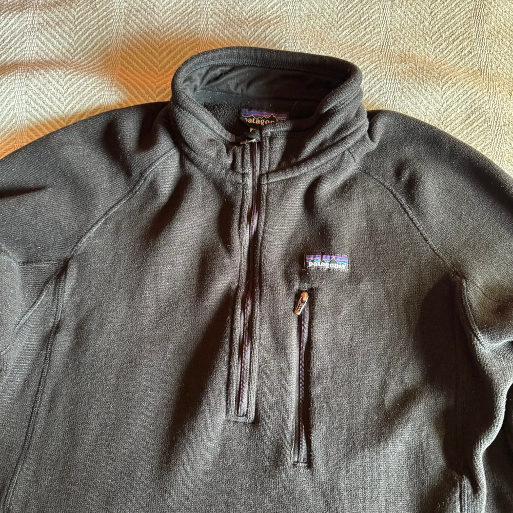 Patagonia Better Sweater 1/4 Zip Fleece Pullover Mens Large Black - Picture 2 of 9